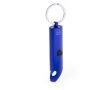 Zaklamp van gerecycled aluminium met opener en karabijnhaak kleur blauw