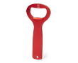 Opener van gerecycled aluminium met handvat om op te hangen kleur rood
