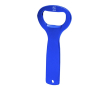 Opener van gerecycled aluminium met handvat om op te hangen kleur blauw