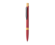 Aluminium pen met bamboedetail en blauwe inkt kleur rood