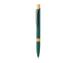 Aluminium pen met bamboedetail en blauwe inkt kleur groen