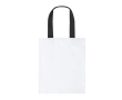 Witte canvas tas met middelgekleurde handvatten, 230 g/m2 kleur zwart