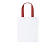 Witte canvas tas met middelgekleurde handvatten, 230 g/m2 kleur rood