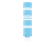 Bicolor pareo handdoek van gerecycled katoen en polyester 255 g/m2 kleur lichtblauw