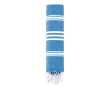 Bicolor pareo handdoek van gerecycled katoen en polyester 255 g/m2 kleur marineblauw