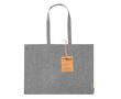 Tas van 100% gerecycled katoen met lange handvaten, 220 g/m2 kleur zwart