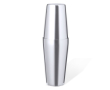 Cocktailshaker van roestvrij staal met twee glazen van 500 ml kleur zilver