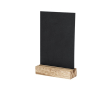 Dubbelzijdige whiteboardhouder met houten voet kleur hout