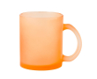 Glazen mok in diverse kleuren voor sublimatie 350ml kleur oranje