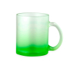 Glazen beker met matte afwerking in doorzichtige kleuren 350 ml kleur groen