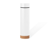 Dubbelwandige RVS thermoskan met zetgroep 470ml kleur wit