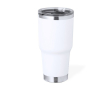 Dubbelwandige RVS beker met 600 ml dispenser kleur wit