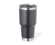 Dubbelwandige RVS beker met 600 ml dispenser kleur grijs