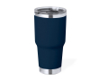 Dubbelwandige RVS beker met 600 ml dispenser kleur marineblauw