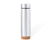 Dubbelwandige RVS thermoskan met zetgroep 470ml kleur zilver