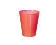 Herbruikbaar glas in diverse kleuren met transparant design 500ml kleur rood
