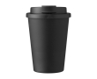Plastic beker met schroefdeksel en drinkopening 350ml kleur zwart