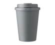 Plastic beker met schroefdeksel en drinkopening 350ml kleur grijs