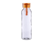 Glazen drinkfles met siliconen dop en bijpassende riem 500ml kleur oranje