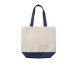 Katoenen tas met bijpassende kleur en binnenzak 280 g/m2 kleur blauw