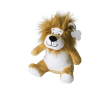 Pluche leeuwen knuffel met aanpasbaar label en geborduurde ogen kleur beige