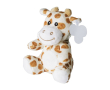 Kleine pluche giraffe met bedrukbaar label en genaaide ogen kleur meerkleurig