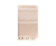 Pareo handdoek van gerecycled katoen met gestreept design 200 g/m2 kleur beige