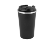 Zwart roestvrijstalen take away beker met dubbele wand 480ml kleur zwart