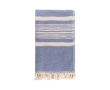 Pareo handdoek van gerecycled katoen met gestreept design 200 g/m2 kleur blauw