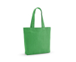 Tas van gerecycled katoen en RPET met lange handvatten 180 g/m2 kleur lichtgroen