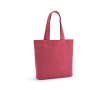 Tas van gerecycled katoen en RPET met lange handvatten 180 g/m2 kleur fuchsia