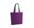 Tas van gerecycled katoen en RPET met lange handvatten 180 g/m2 kleur paars
