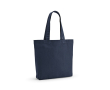 Tas van gerecycled katoen en RPET met lange handvatten 180 g/m2 kleur marineblauw