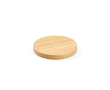 Ronde bamboe draadloze oplader met 15W opladen kleur naturel
