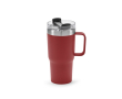 Thermosbeker van gerecycled roestvrij staal met draaideksel 580ml kleur bordeaux