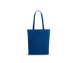 Tas van gerecycled katoen en polyester met lange handvatten 280 g/m2 kleur koningsblauw