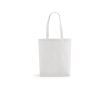Tas van gerecycled katoen en RPET met lange handvatten 220 g/m2 kleur wit