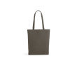 Tas van gerecycled katoen en RPET met lange handvatten 220 g/m2 kleur grijs