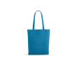 Tas van gerecycled katoen en RPET met lange handvatten 220 g/m2 kleur lichtblauw