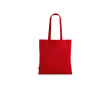 Draagtas van gerecycled katoen met lange handvatten 140 g/m2 kleur rood
