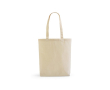 Tas van gerecycled katoen en RPET met lange handvatten 220 g/m2 kleur naturel