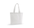 Boodschappentas van gerecycled katoen en polyester 220 g/m2 kleur wit