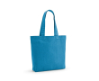 Boodschappentas van gerecycled katoen en polyester 220 g/m2 kleur lichtblauw