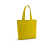 Tas van gerecycled katoen en RPET met lange handvatten 180 g/m2 kleur geel