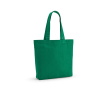 Tas van gerecycled katoen en RPET met lange handvatten 180 g/m2 kleur groen