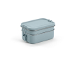 Dubbele lunchbox van gerecycled roestvrij staal met gespen 1,2L kleur gemarmerd blauw