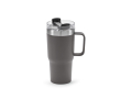 Thermosbeker van gerecycled roestvrij staal met draaideksel 580ml kleur grijs