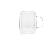 Dubbelwandige borosilicaatglazen beker 440ml kleur doorzichtig