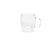 Dubbelwandige borosilicaatglazen beker 250ml kleur doorzichtig