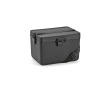 Koelbox van gerecycled plastic met draagriem 12L kleur zwart